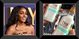 ayo edebiri on emmys red carpet, maui shampoo and conditioner