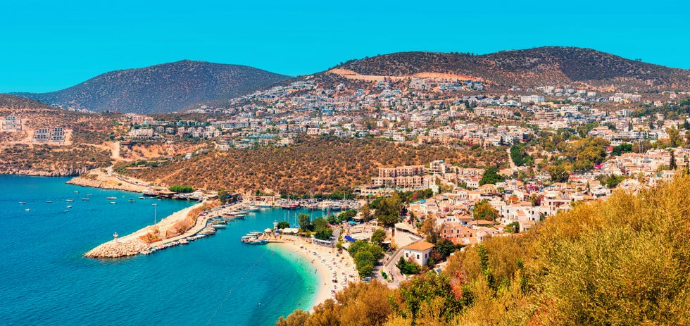 the kalkan coastline in dalaman, turkey