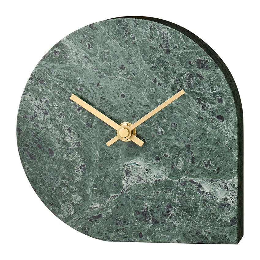 ‘Stilla’ green marble wall clock by AYTM, £116, Amara
