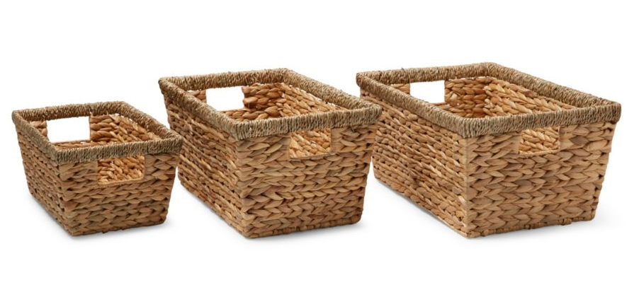 Form Natural Water Hyacinth & Seagrass baskets from B&Q (£17)