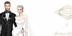 britney and sam versace wedding sketch