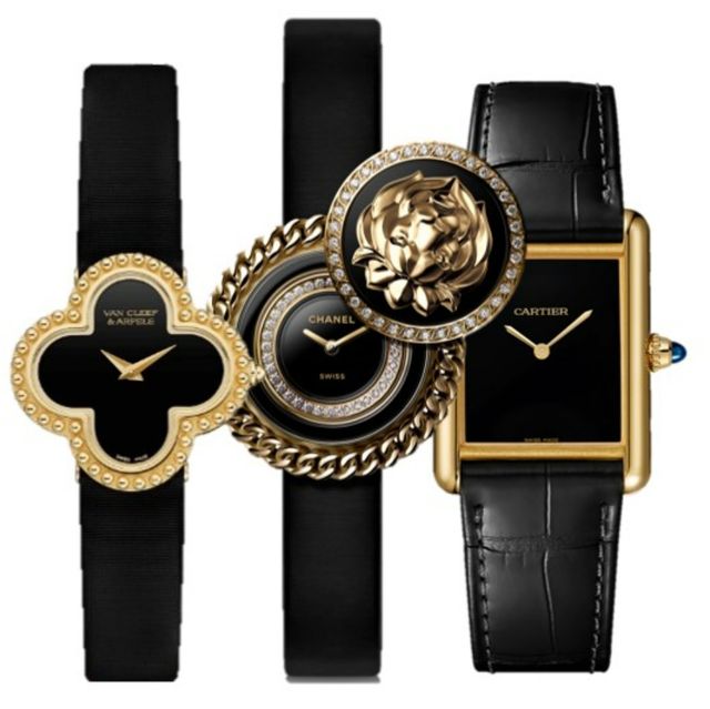 不只chanel ﻿première腕錶，「cartier、vca」等時髦黑金系金錶推薦！