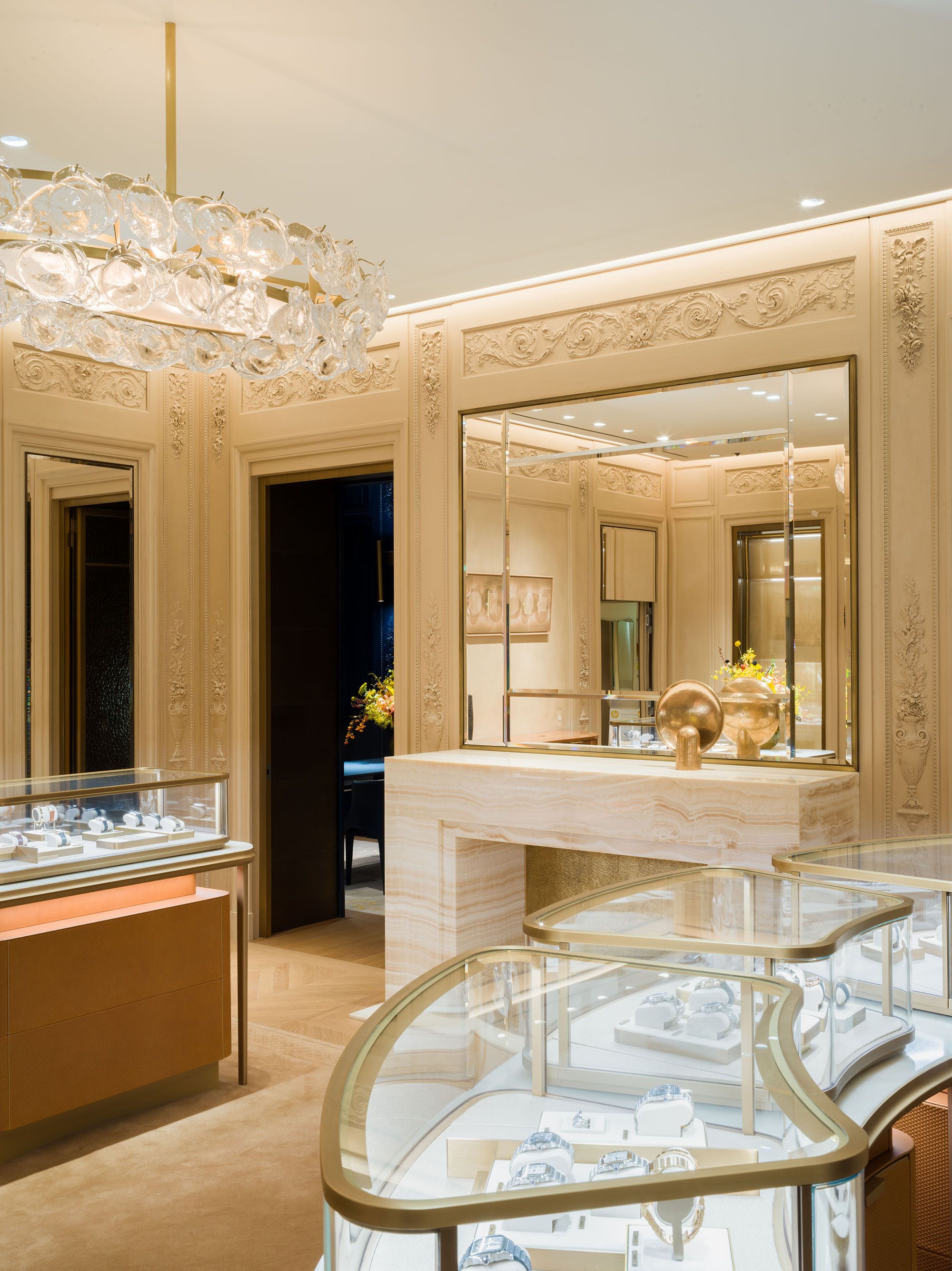 Newly reopened CARTIER flagship store in Paris on Champs Elysees