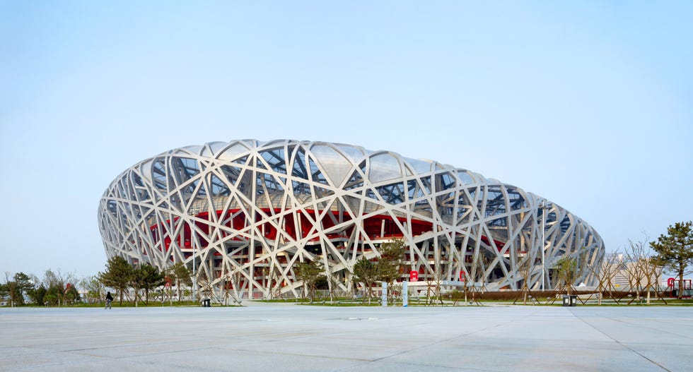 b1yb44 national stadium, 2008 beijing olympics, china architects herzog  de meuron