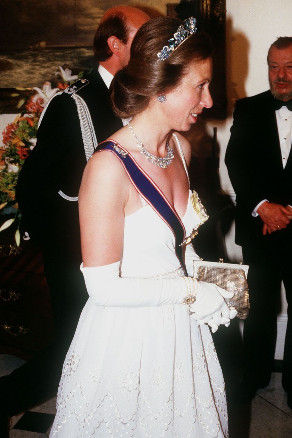 princess anne at the state banquet in belgrave square 3 july 1986