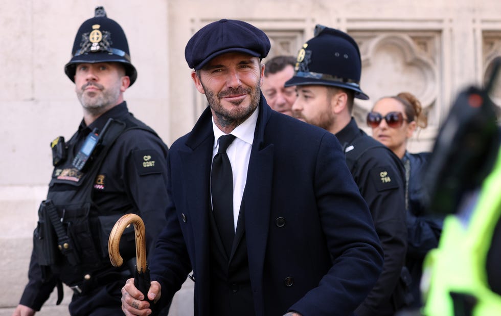 David Beckham visits the coffin of Queen Elizabeth II