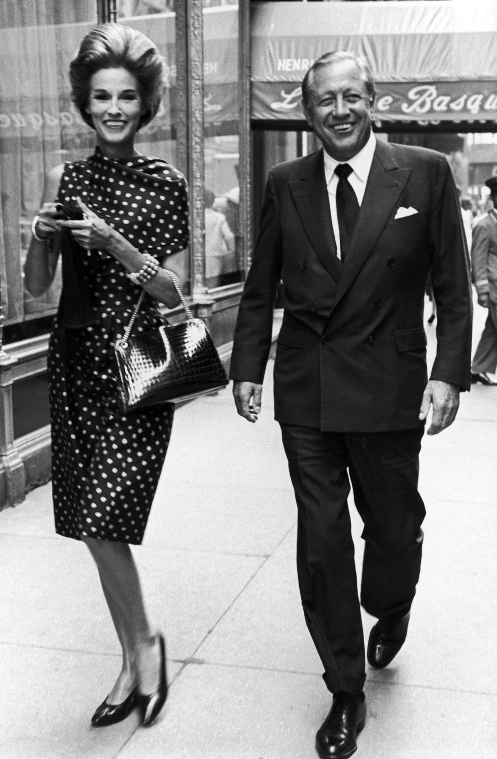 william and babe paley walking on a manhattan street outside of la cote basque photo by fairchild archivepenske media via getty images