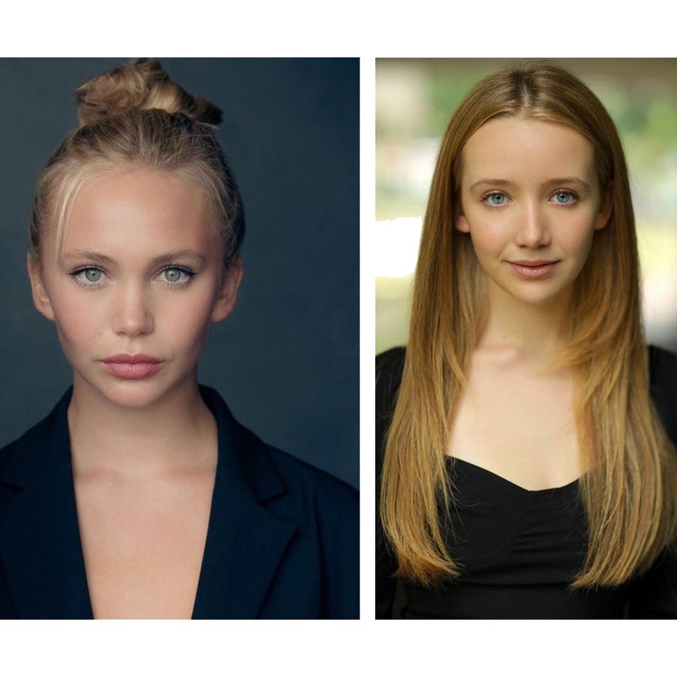 two individuals showcasing different hairstyles and outfits