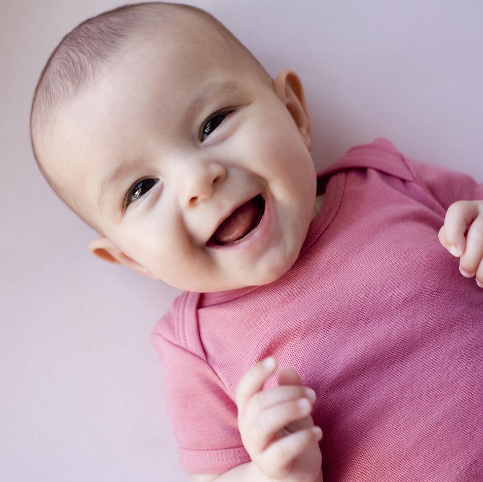 baby girl laughing