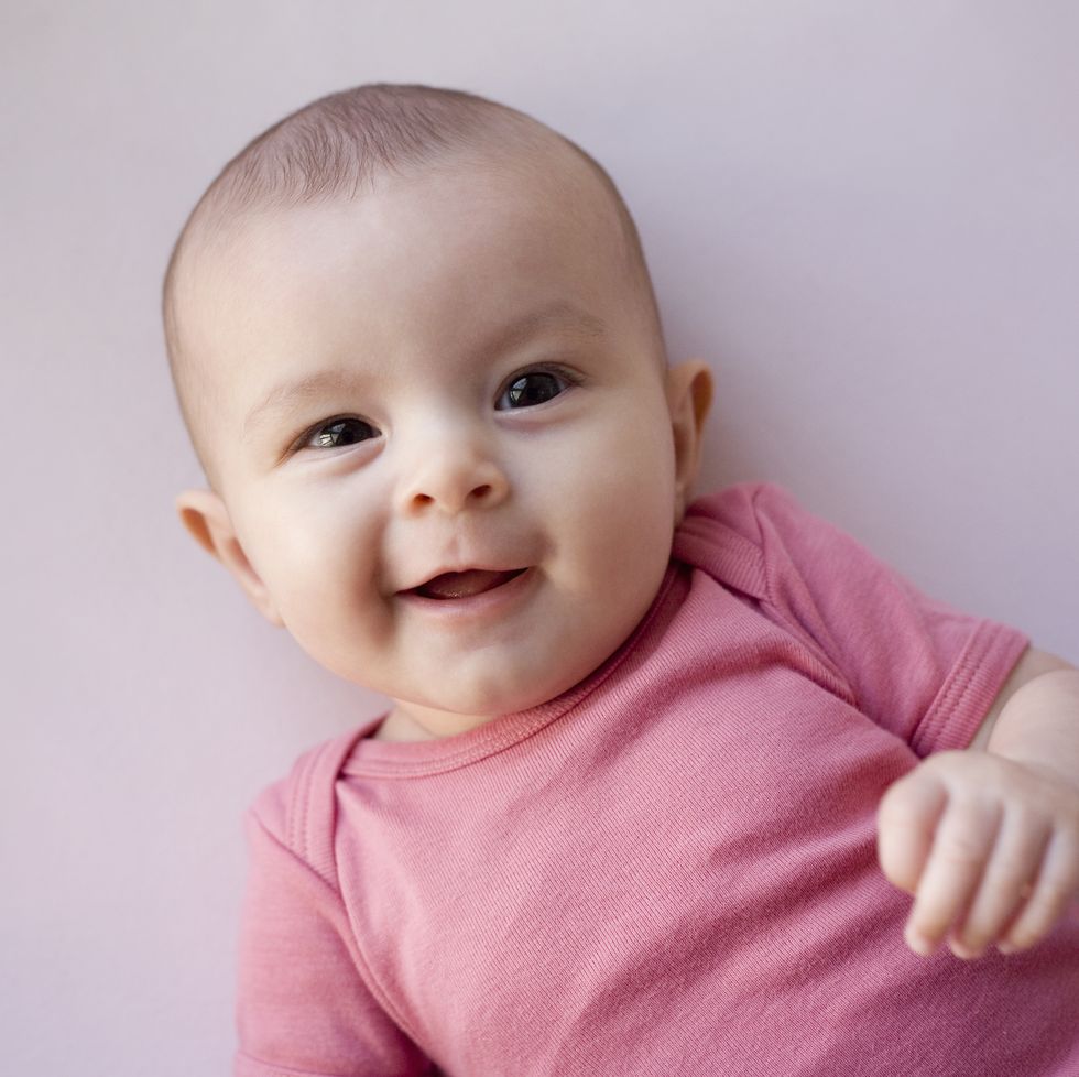 baby girl smiling