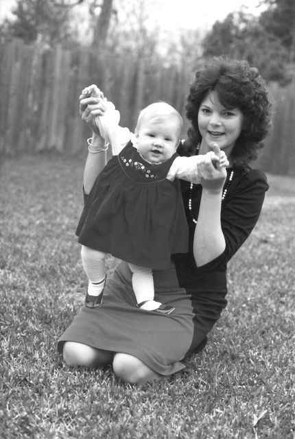 the author as a baby with her mother