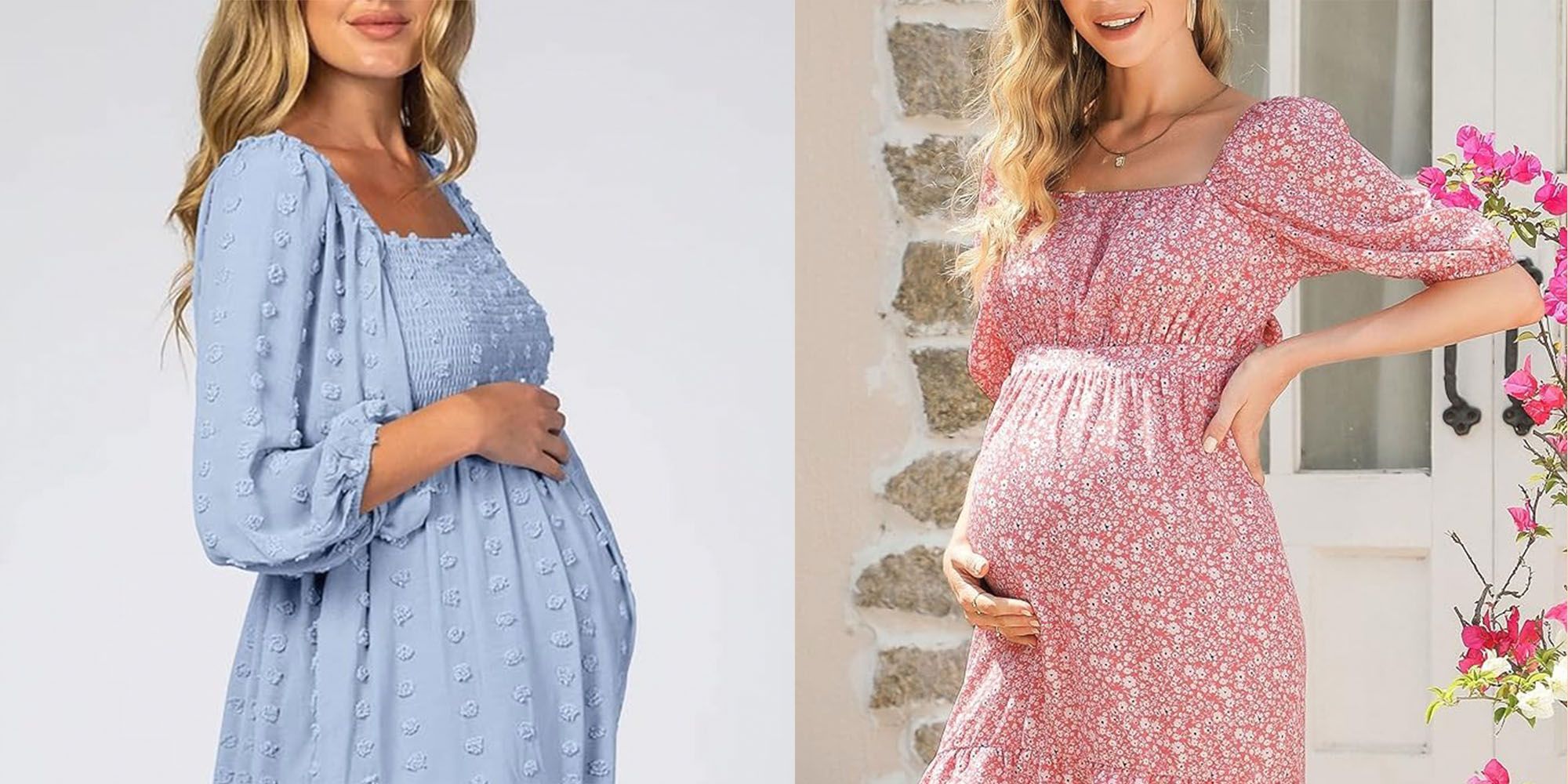 Luxury Pink Maternity Wrap Gown, Pregnant guest, Baby shower – Chic Bump  Club