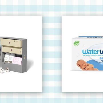 baby keepsake box and water wipes