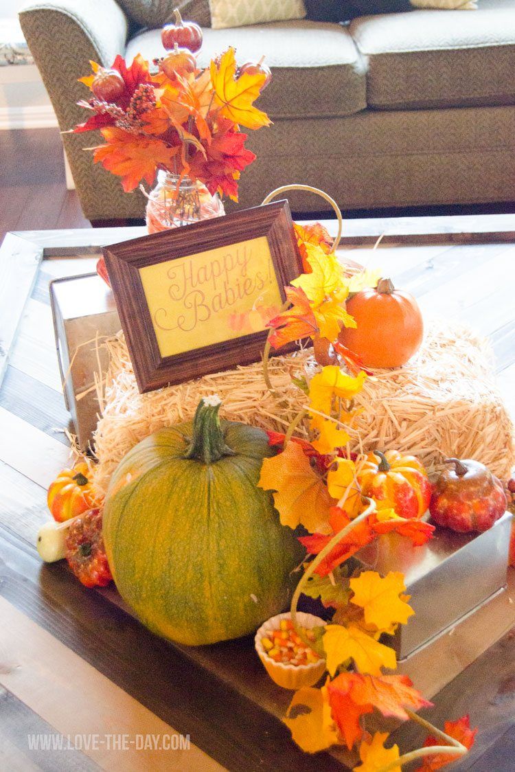 Fall baby store shower centerpiece ideas