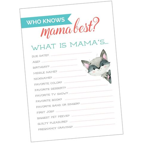 a who knows mama best game is a great baby shower idea