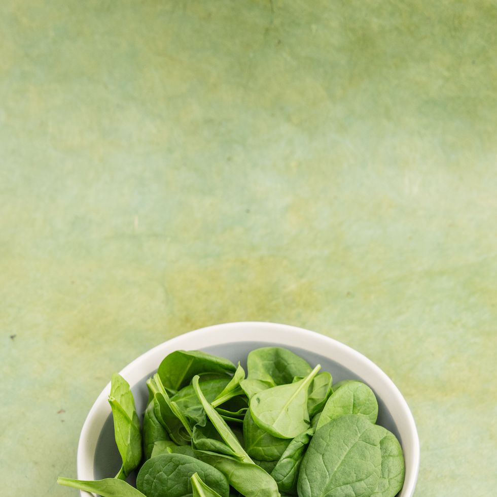 baby spinach in a bowl.