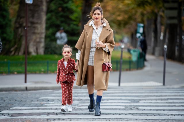 Paris Fashion Week Street Style: moeder en kind