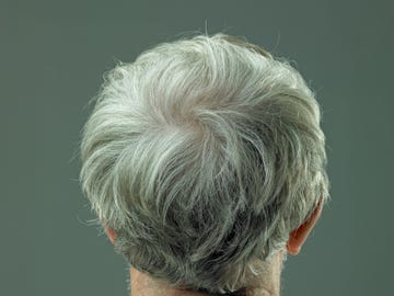 back of senior man's head