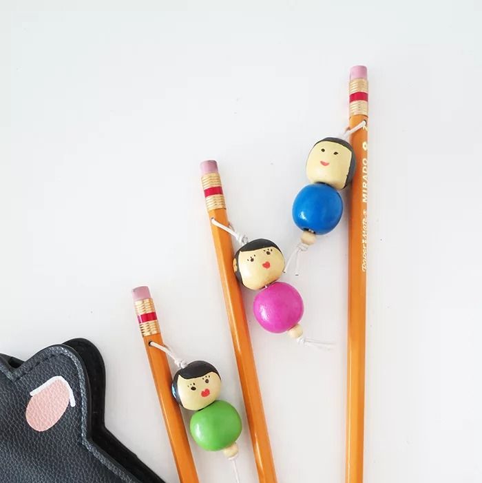 beaded dolls pencil toppers