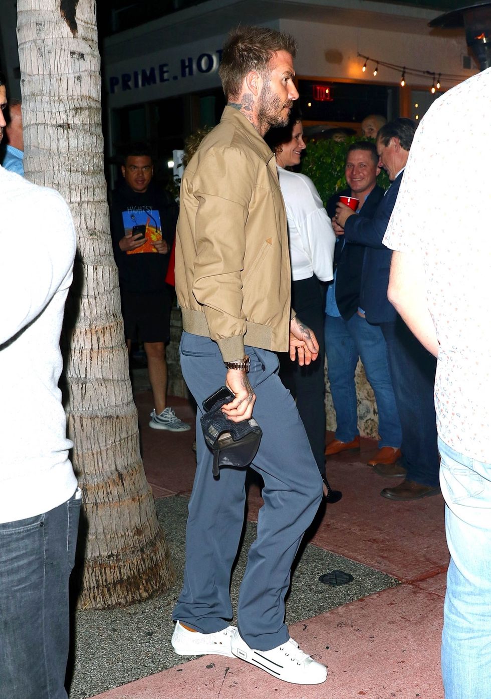 *EXCLUSIVE* David Beckham steps out for a solo dinner in Miami