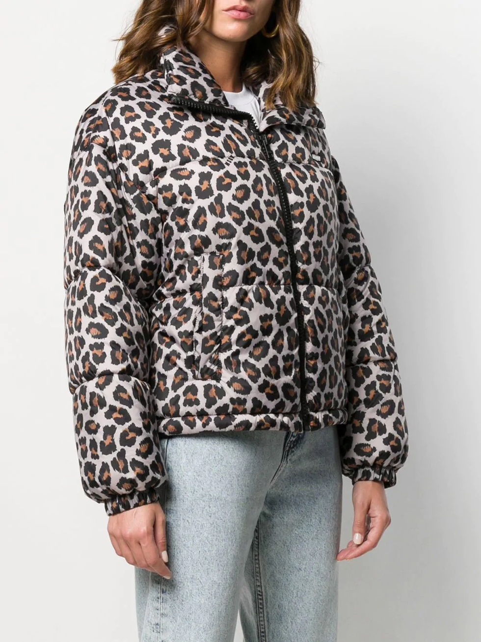 msgm leopard print bomber jacket