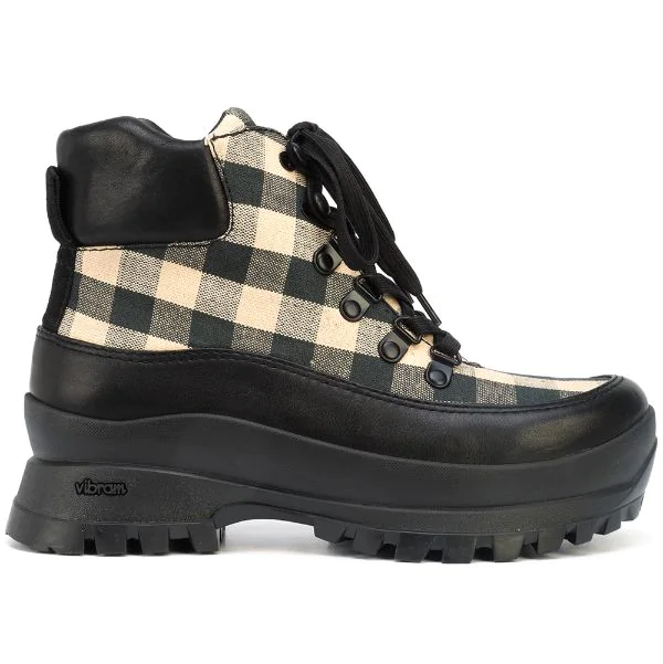 loeffler randall checkpattern hiker boots