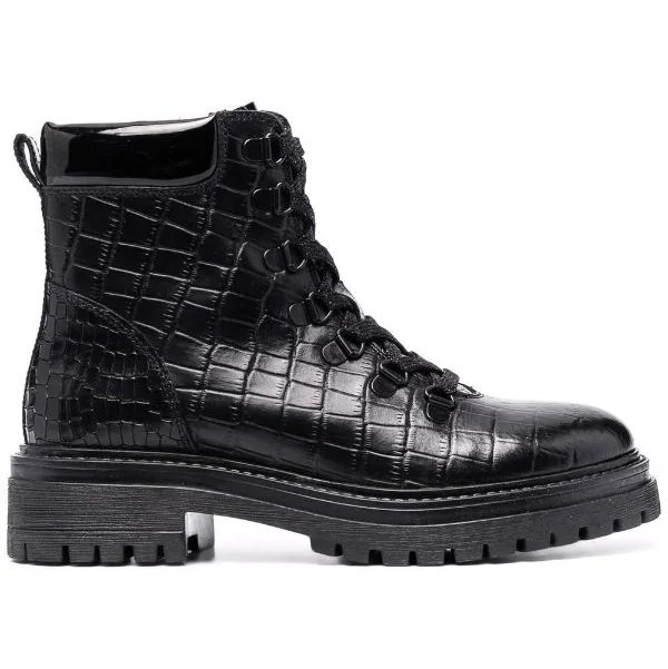 geox croc effect laceup boots