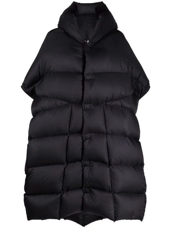 rick owens padded downfilled cape