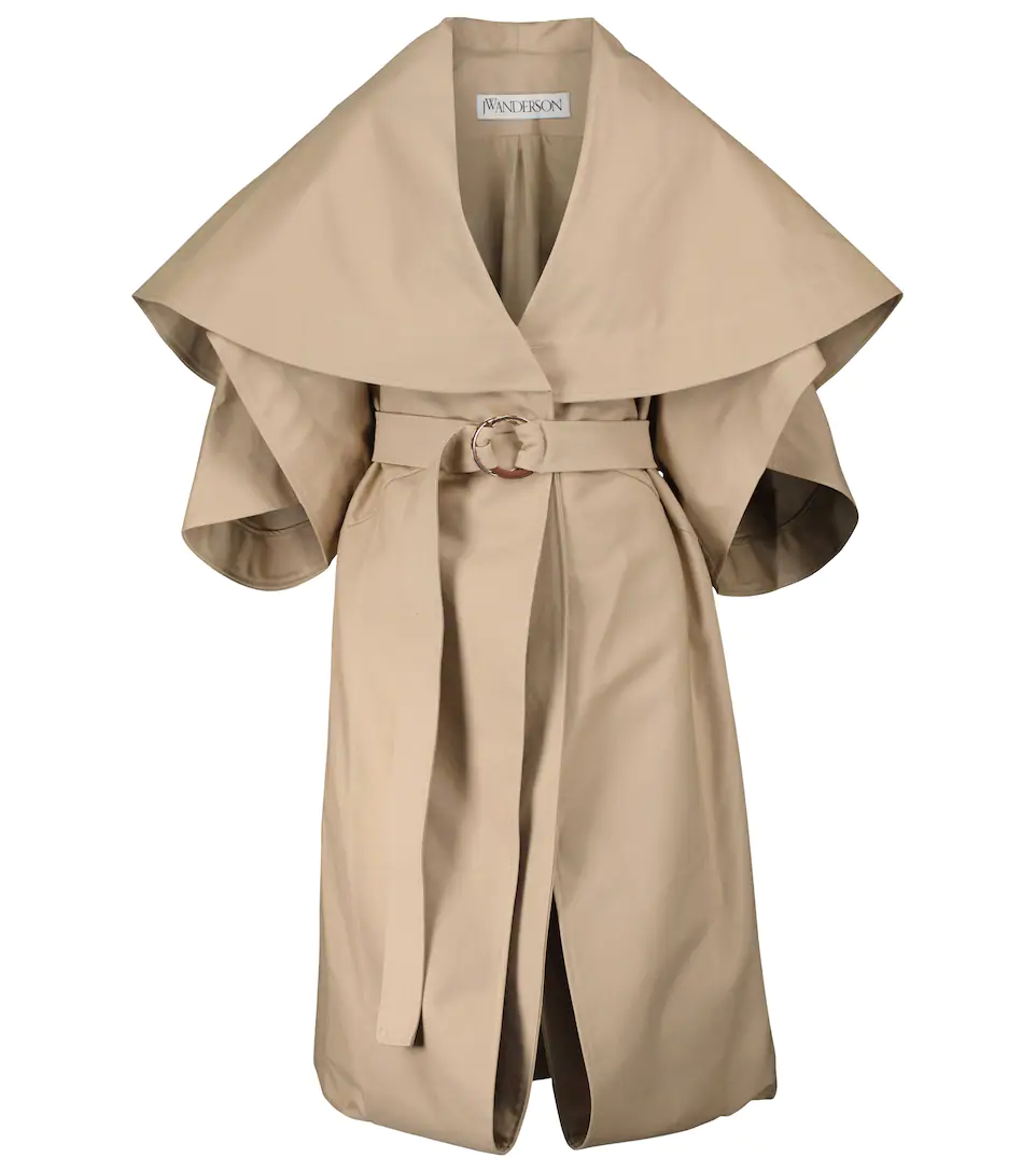 jw anderson belted cotton trench coat