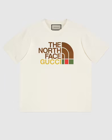 the north face x gucci 米白色 tshirt