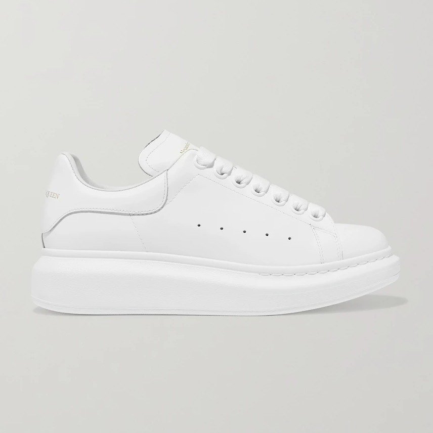 alexander mcqueen leather exaggerated sole sneakers