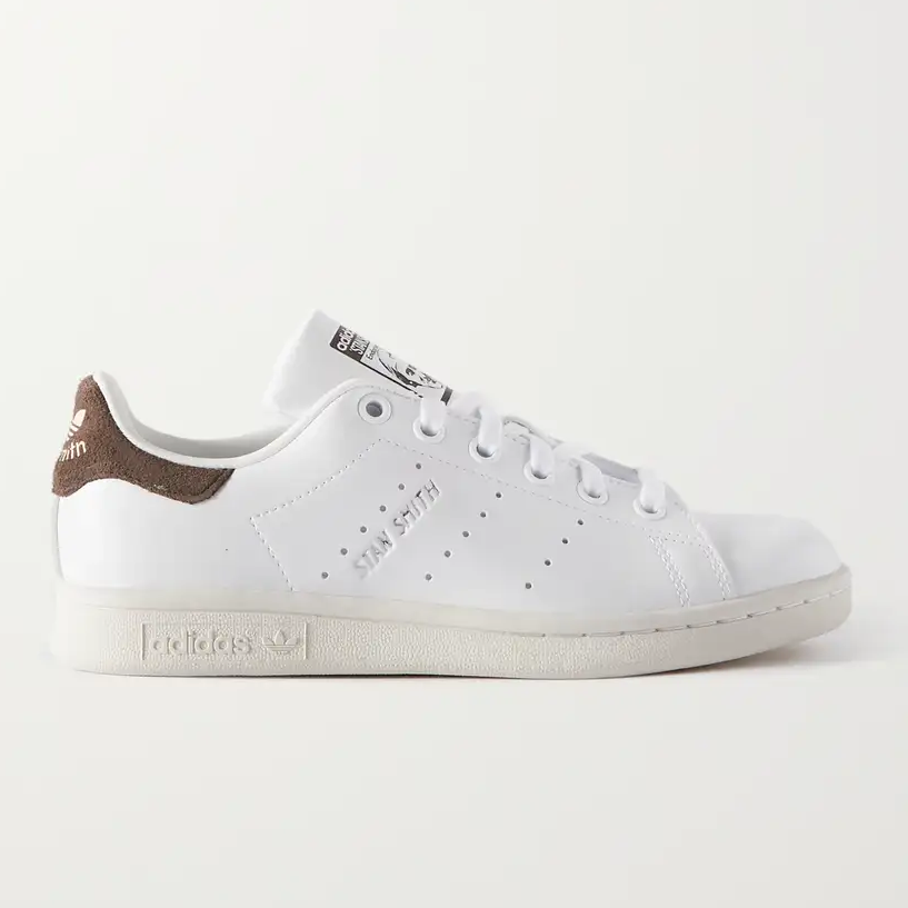 adidas originals stan smith suede trimmed leather sneakers