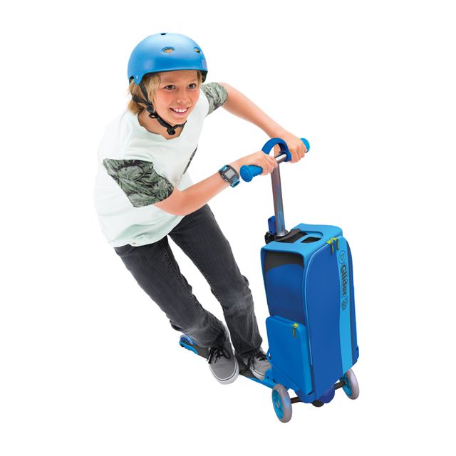 Product, Vehicle, Wheel, Kick scooter, Electric blue, Automotive wheel system, Pallet jack, Rolling, Suitcase, 