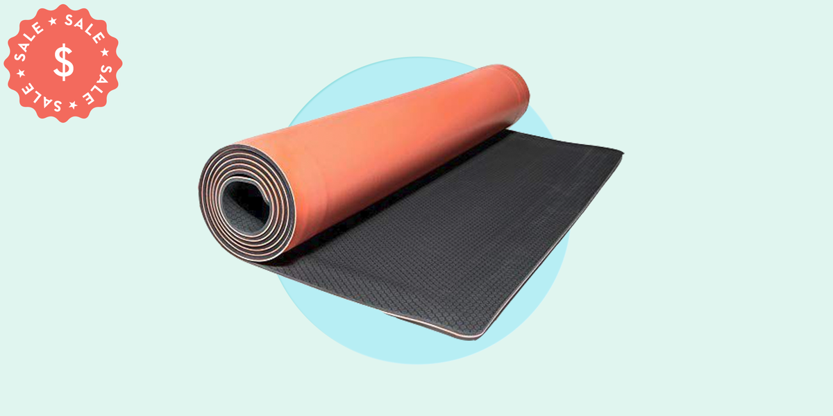 Yoga mat, Mat, Orange, Roof, Flooring, Sports equipment, Floor, Material property, Textile, Plastic, 