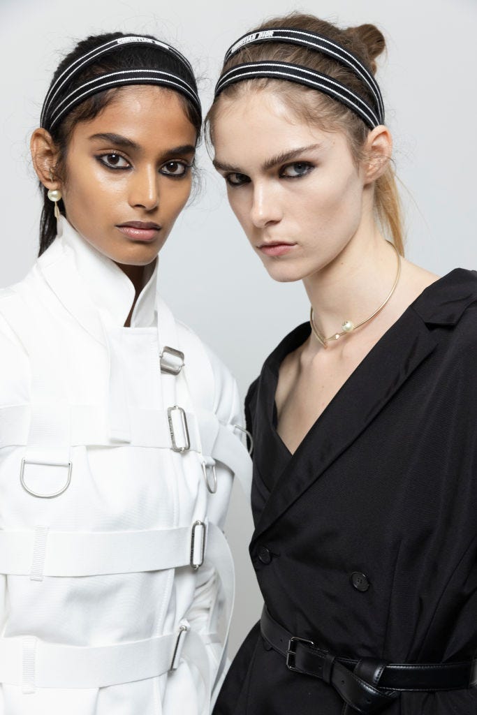 Smudgy eyeliner and flushed cheeks dominated Dior's spring/summer 2025 runway show.