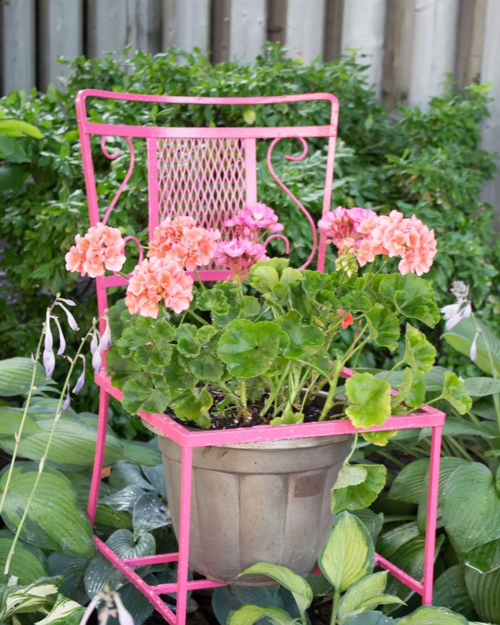 best backyard decor chair planter
