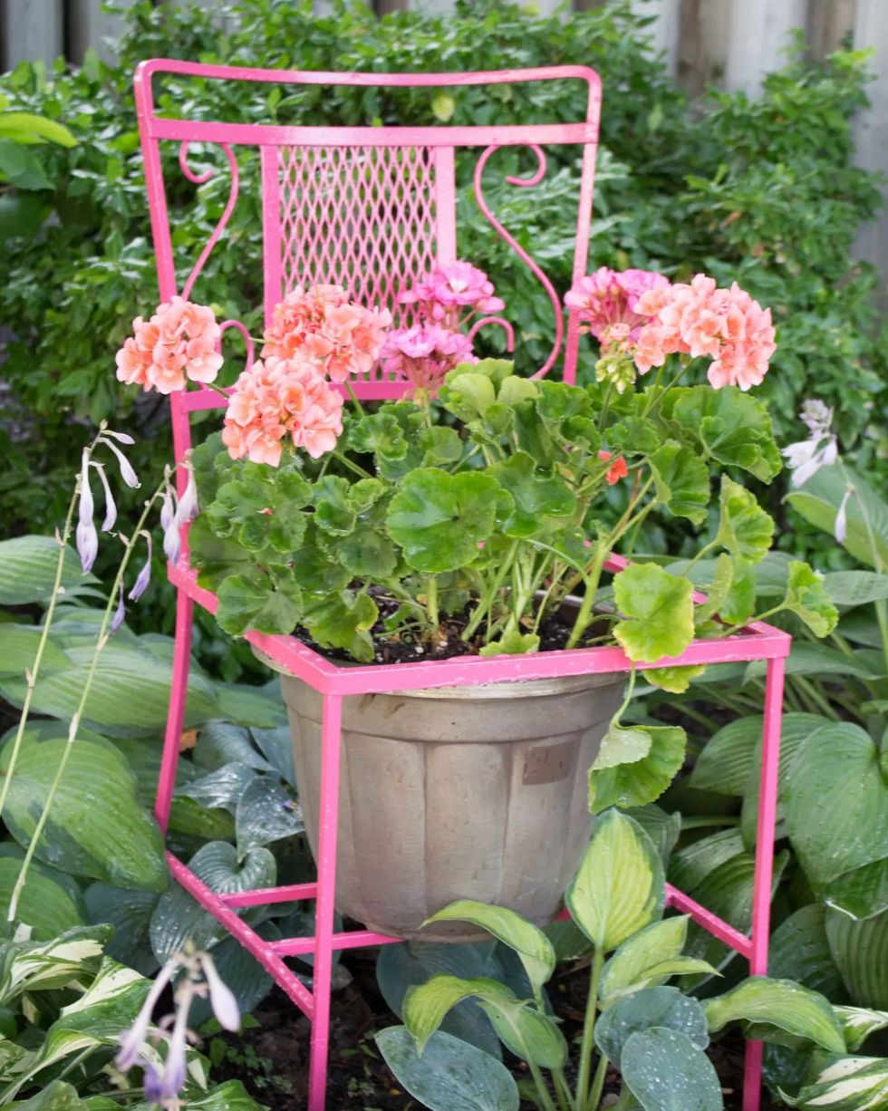 best backyard decor chair planter