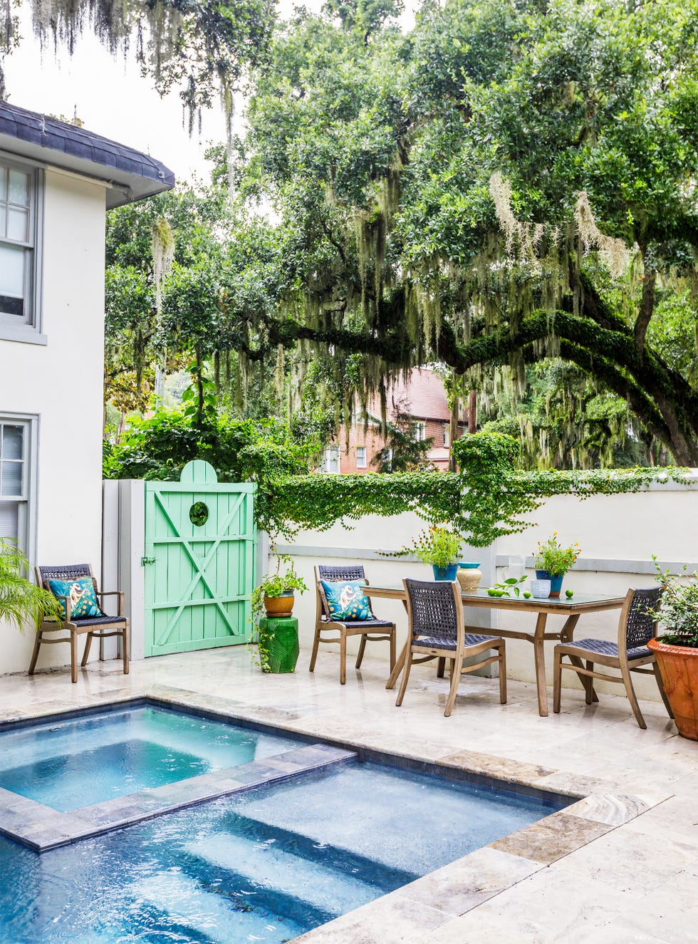 small backyard with swimming pool