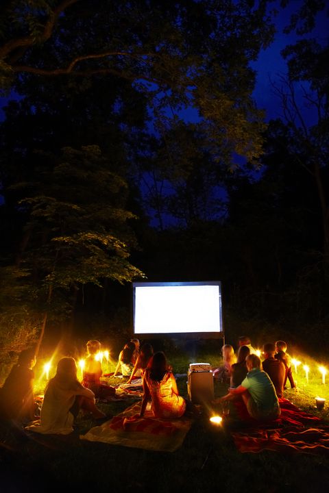 Backyard movie night.