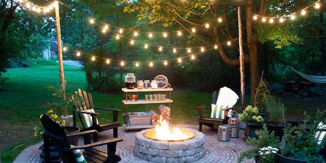 backyard string lights