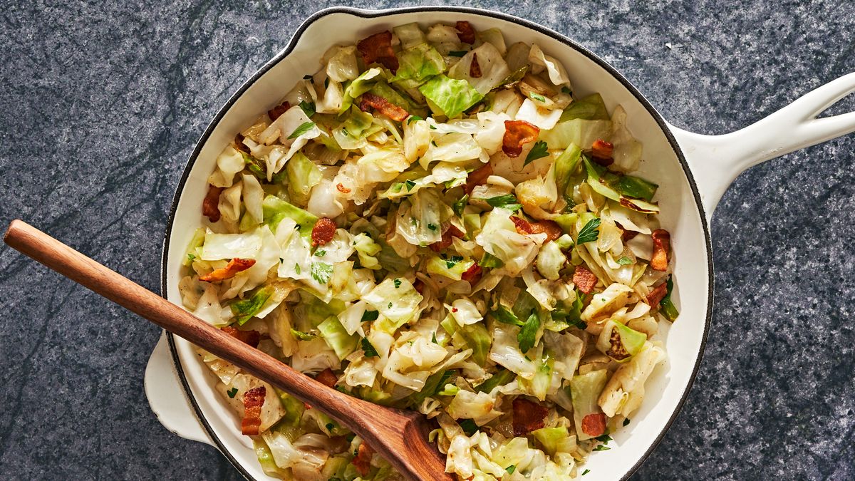 preview for Bacon Fried Cabbage Is The Easiest Low-Carb Side