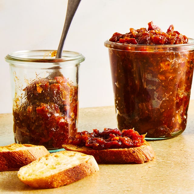 bacon jam in a jar and spread on toast