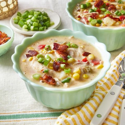 chicken and corn chowder with bacon