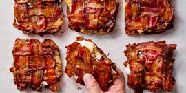 smores with weaved bacon