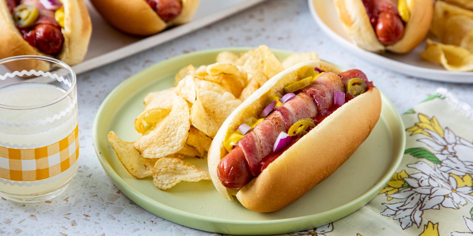 Fried Bacon Wrapped Hot Dog Recipe