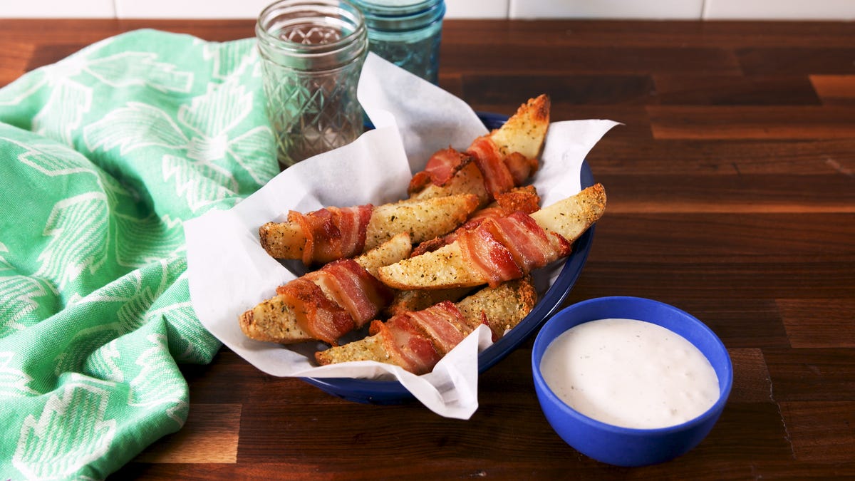 preview for Bacon Wrapped Parmesan Potatoes Beat Fries Anyday