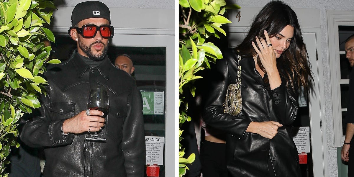 Bad Bunny and Kendall Jenner Are Matching Their Leather Pants Now