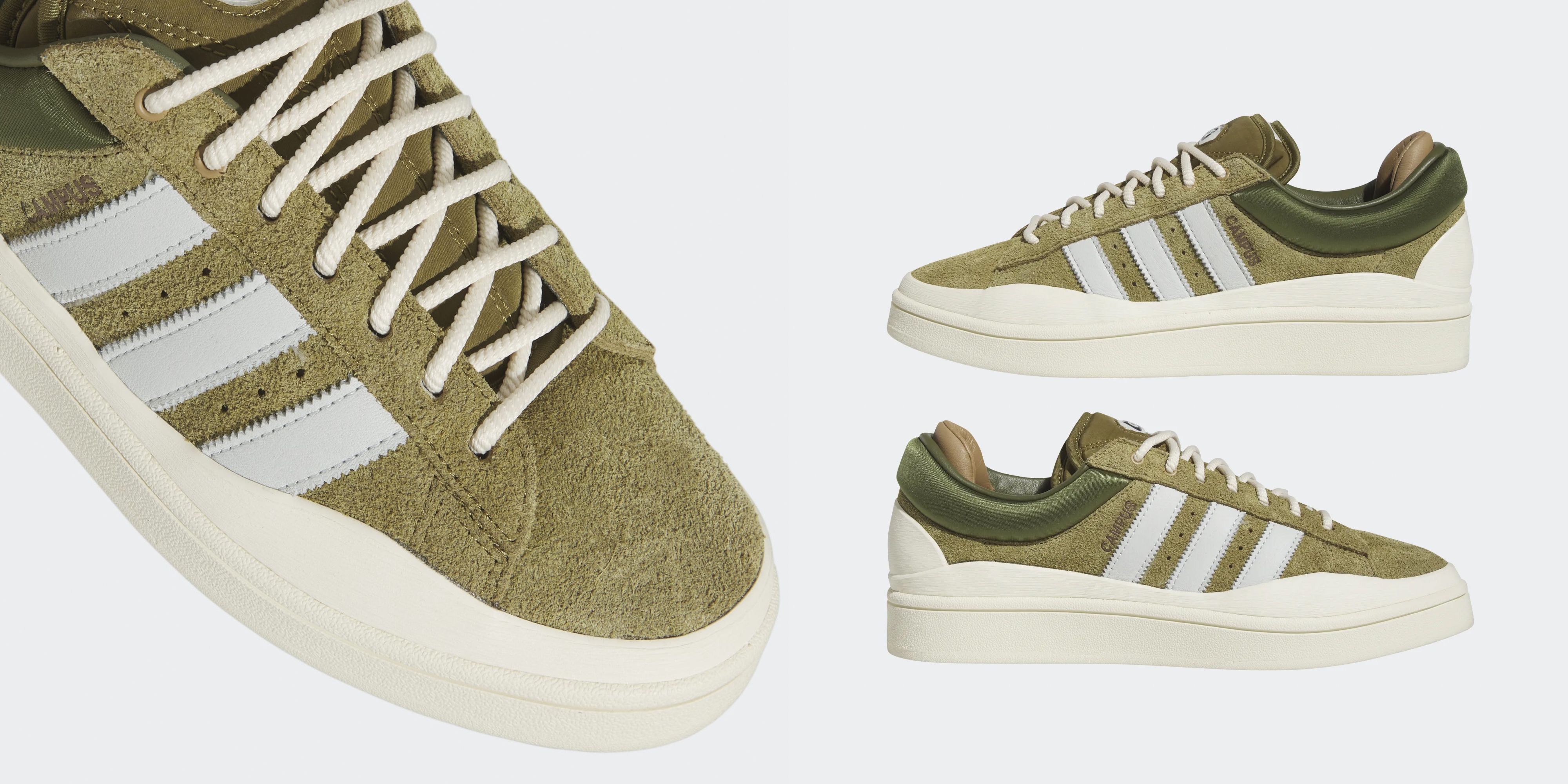 The Bad Bunny x Adidas Campus Light 'Wild Moss' Drops This Friday