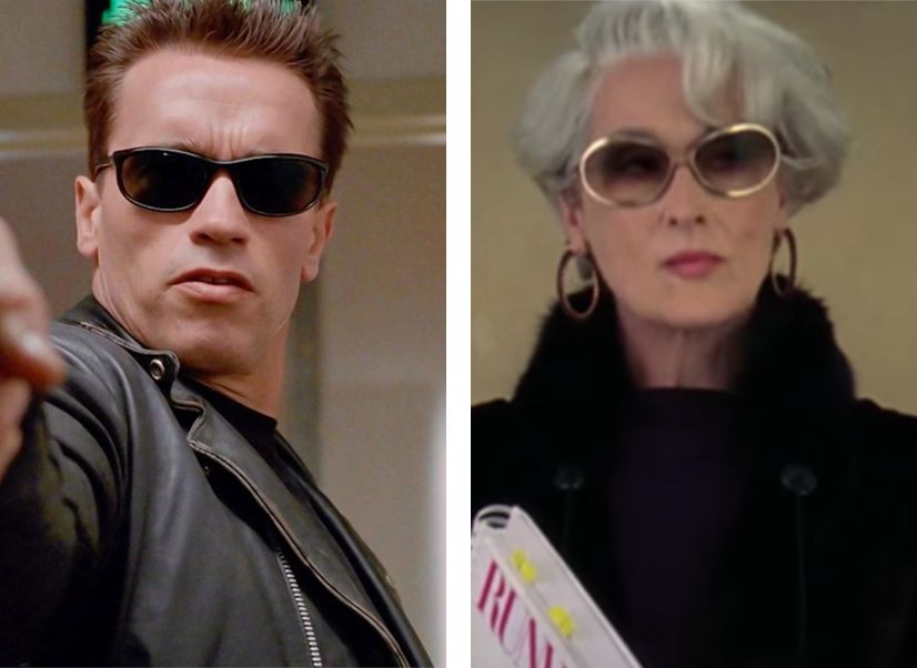 sunglasses in film villains