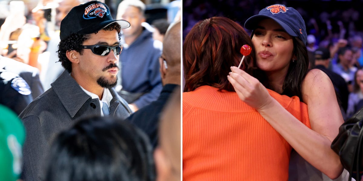 Bad Bunny and Kendall Jenner Nearly Have a Run-in at a Knicks Game